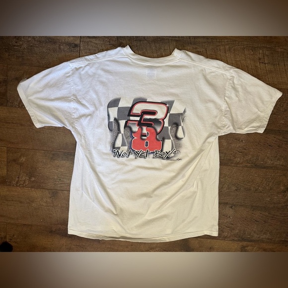 VINTAGE NASCAR T Shirt Dale Earnhardt Sr #3 and Jr #8 Bud Car Y2K Size XL - Picture 4 of 4